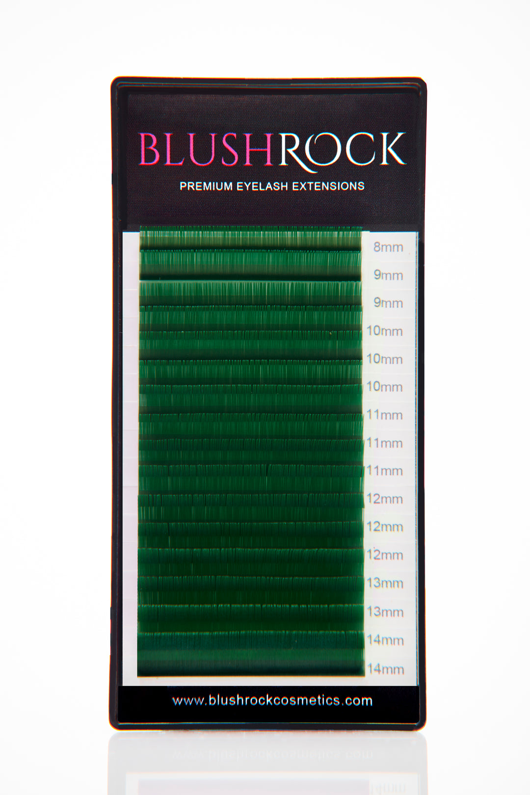 green eyelash extensions