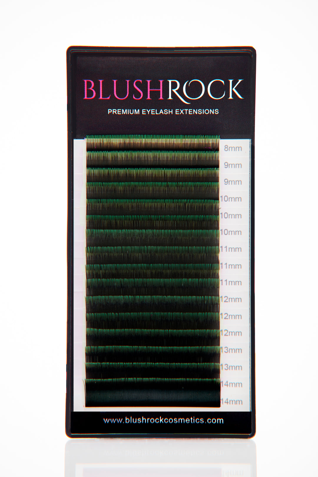 Green Black Ombre Tinted Lash Extensions